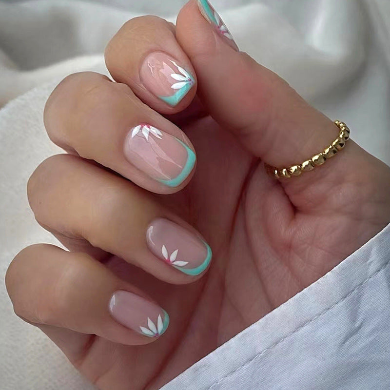 Stylish Removable Fall Nails - Gradient Fashion Acrylic Nail Tips