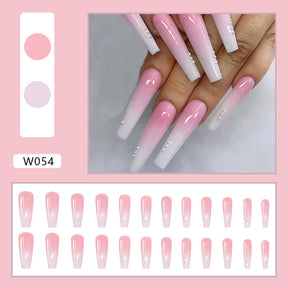 Pearl Ombre Ballet Press-On Nails - Removable