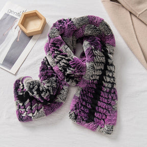 Warm Real Rabbit Fur Scarf - Winter Accessory