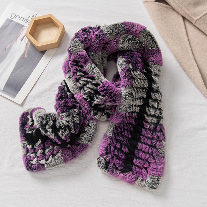 Warm Real Rabbit Fur Scarf - Winter Accessory