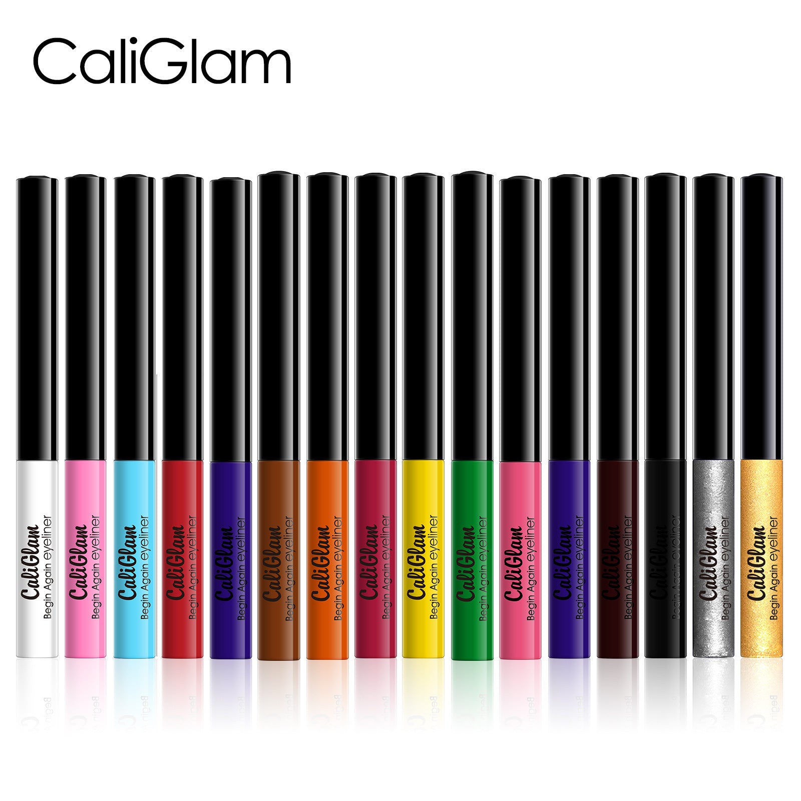 16-Color Liquid Eyeliner Set - Smudge-Proof