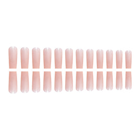 Pink Ballet-Inspired Long Fall Nails 24-Piece Wholesale Set