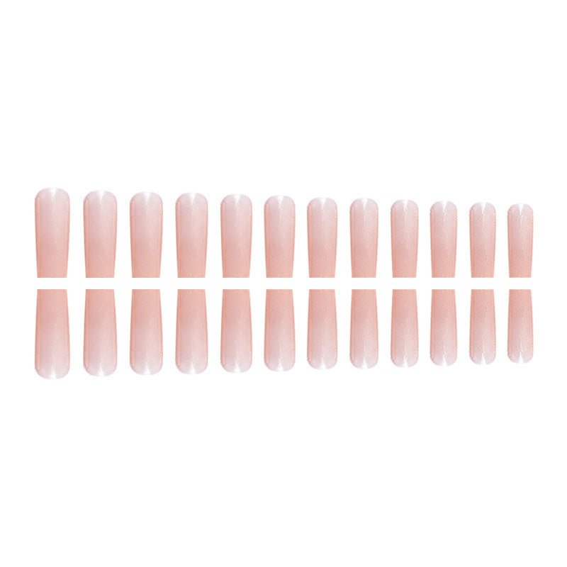 Pink Ballet-Inspired Long Fall Nails 24-Piece Wholesale Set