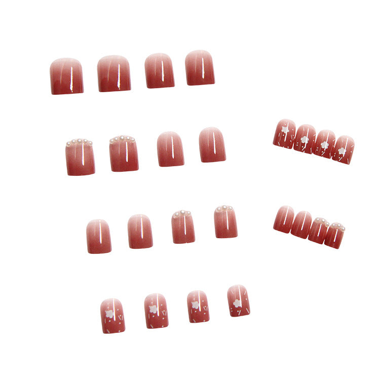 Removable Pearl Accent Nail Tips - 24 Pieces