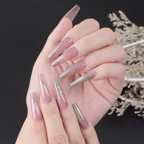 Detachable Long Nail Tips for Elegant Manicures