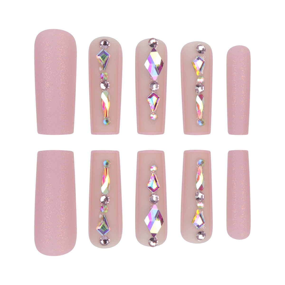 Pink Flash French Nail Tips, Wearable Extensions