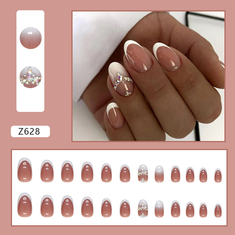 Minimalist French Round Gradient Nails, Sweet Teen Style