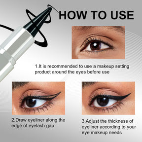 Waterproof Eyeliner - Quick-Drying, Matte, Single-Head, Intense Black