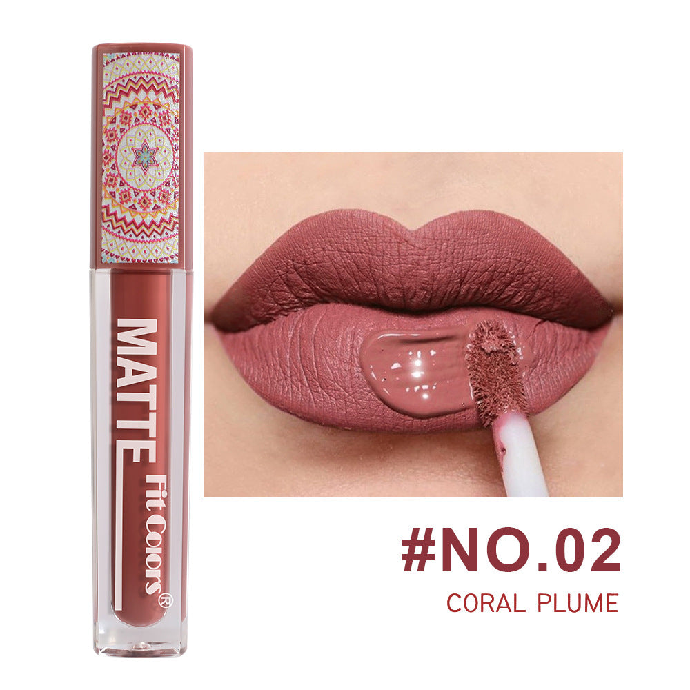 6-Color Matte Non-Transfer Lip Gloss