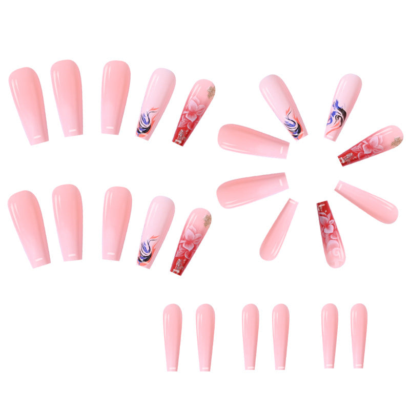 7-Color Printed Long Nail Tips