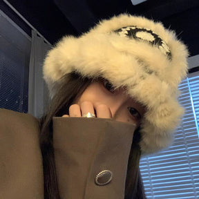 Cute Real Rabbit Fur Tiger Hat - Winter Fashion