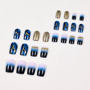 Blue Gradient Removable Nail Tips