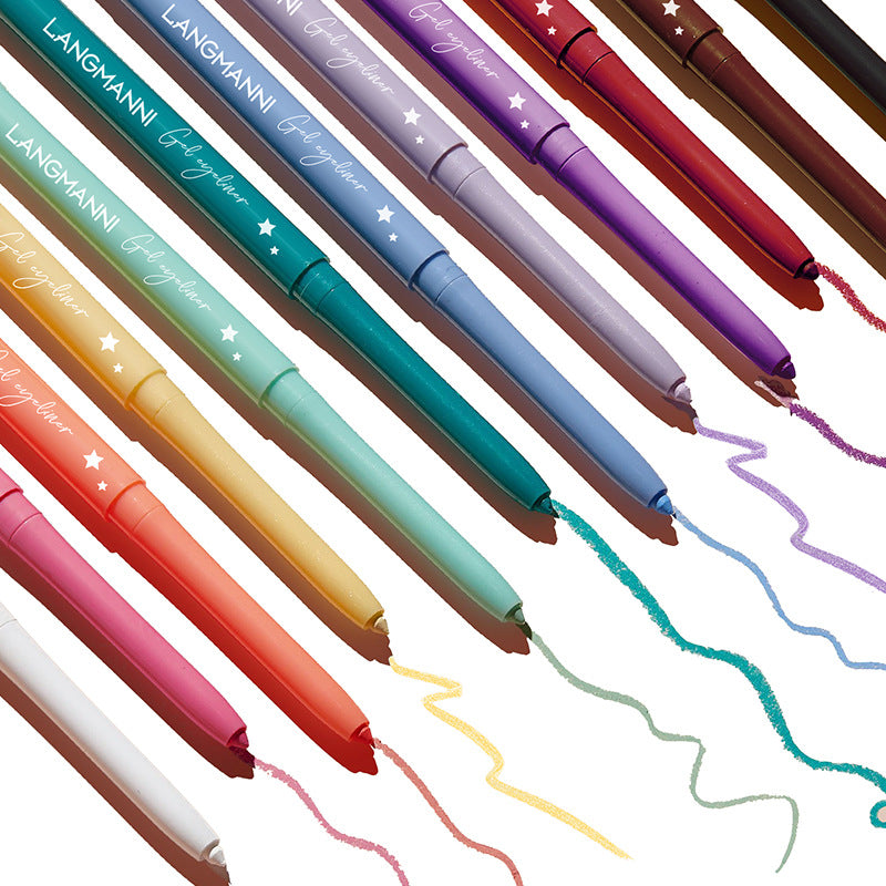 12-Color Long-Lasting Matte Eyeliner Pen Set