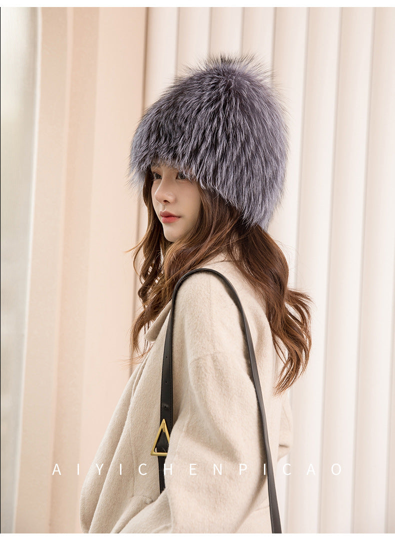 Cute Fox Fur Ear Flap Hat - Winter Warmth