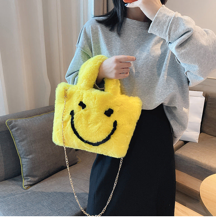 Cute Fuzzy Shoulder Bag Women's Fall Fashion