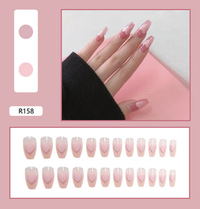 Removable Fall Nails Adhesive Tips 24 Pieces