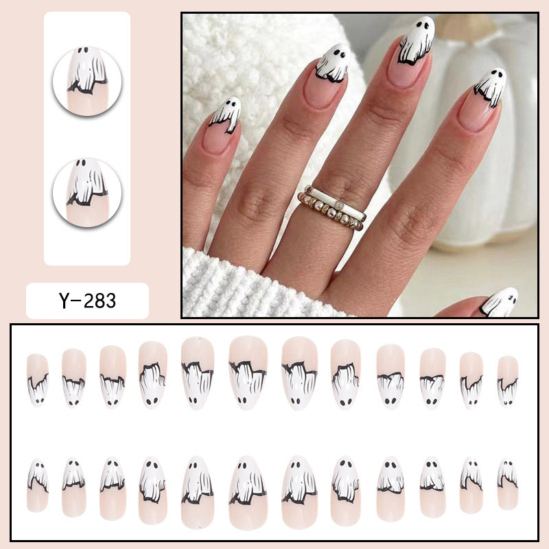 Y6 Ins Trendy Fall Nails: Almond Flashy Nail Tips