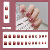 Removable Pearl Accent Nail Tips - 24 Pieces