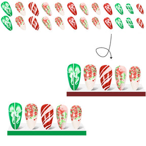 Christmas Bow INS Style Nail Tips