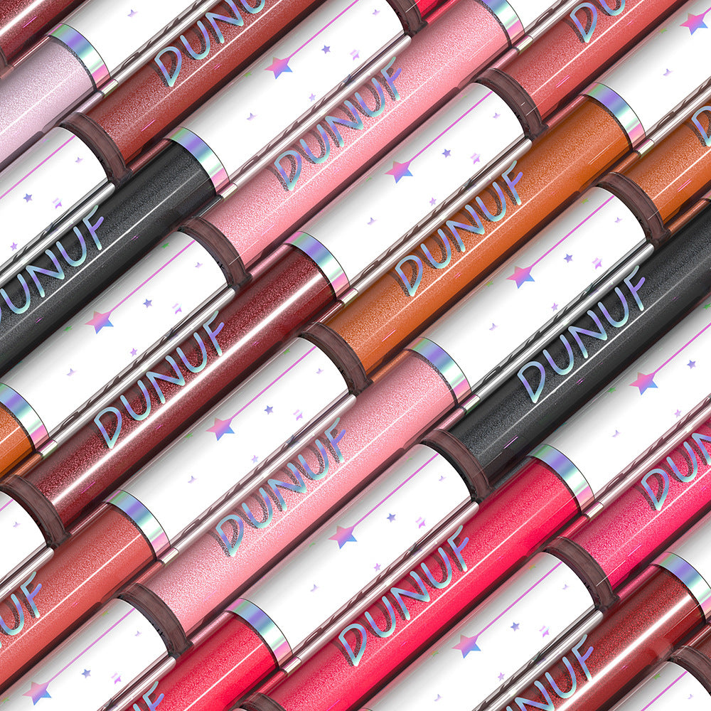 12-Color Shimmer Long-Lasting Waterproof Lip Gloss