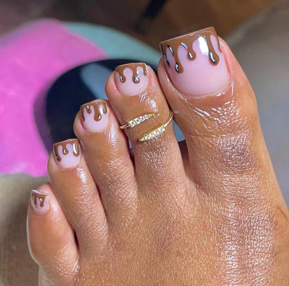 Removable Toe Nail Art, Wear-On Foot Nails