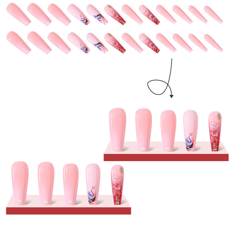 7-Color Printed Long Nail Tips