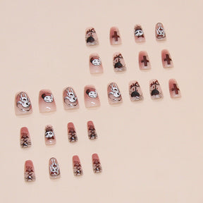 Cute Rabbit Halloween Nail Stickers, Removable, Premium Quality