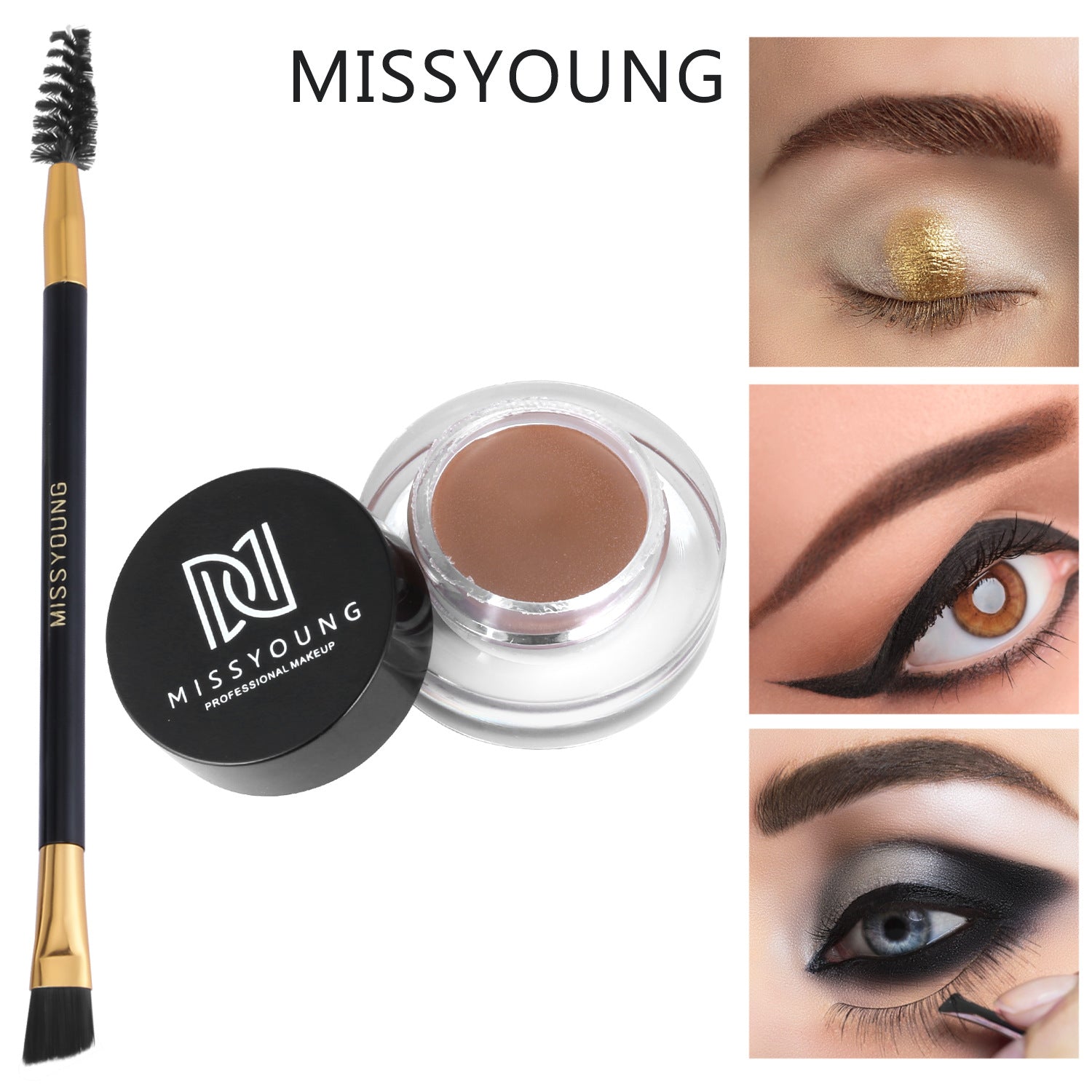 Waterproof Brow Pencil & Gel Set for Natural Look