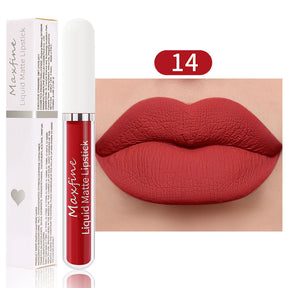 High-Pigment Matte Liquid Lipstick - Long-Lasting, Waterproof, Hydrating