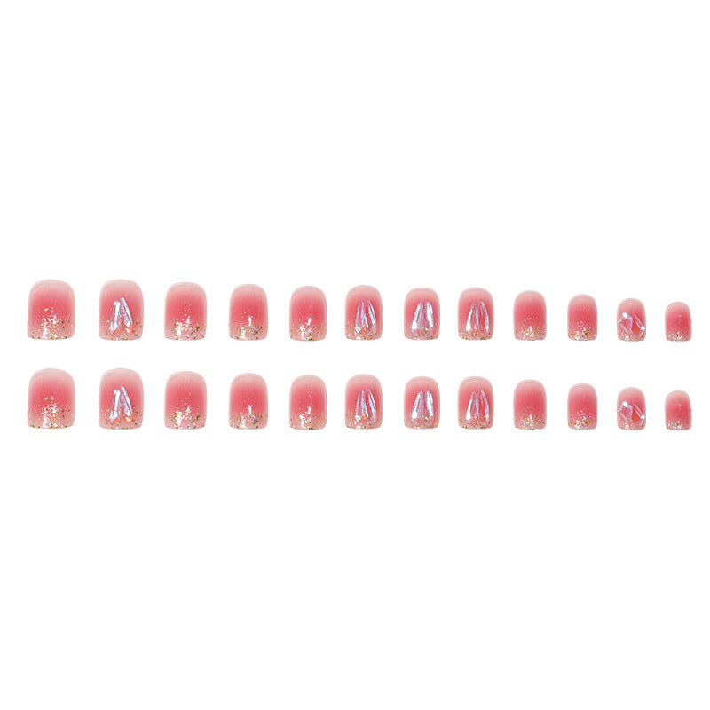 Aurora Rhinestone Nail Extensions, Detachable and Glamorous