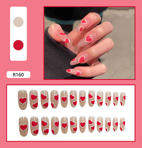 Removable Fall Nails Adhesive Tips 24 Pieces