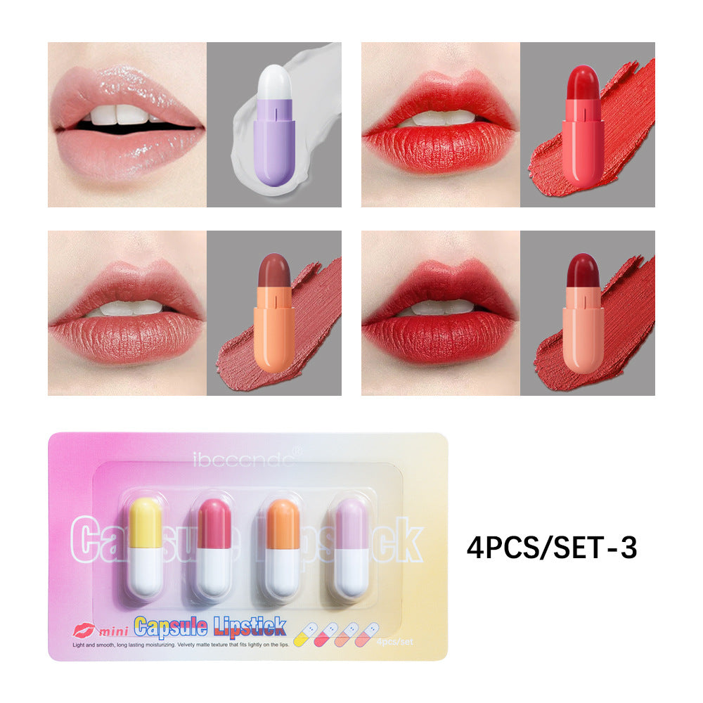 4-Pack Mini Matte Lipstick Capsule Set