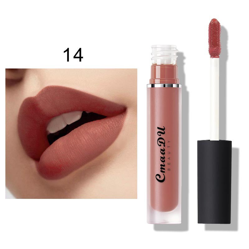 15-Color Non-Sticky Matte Lip Gloss and Lipstick Set