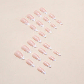 Simplicity Aurora French Nails - Sweet Almond Shape