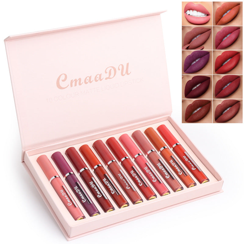 10-Color Matte Lipstick Set