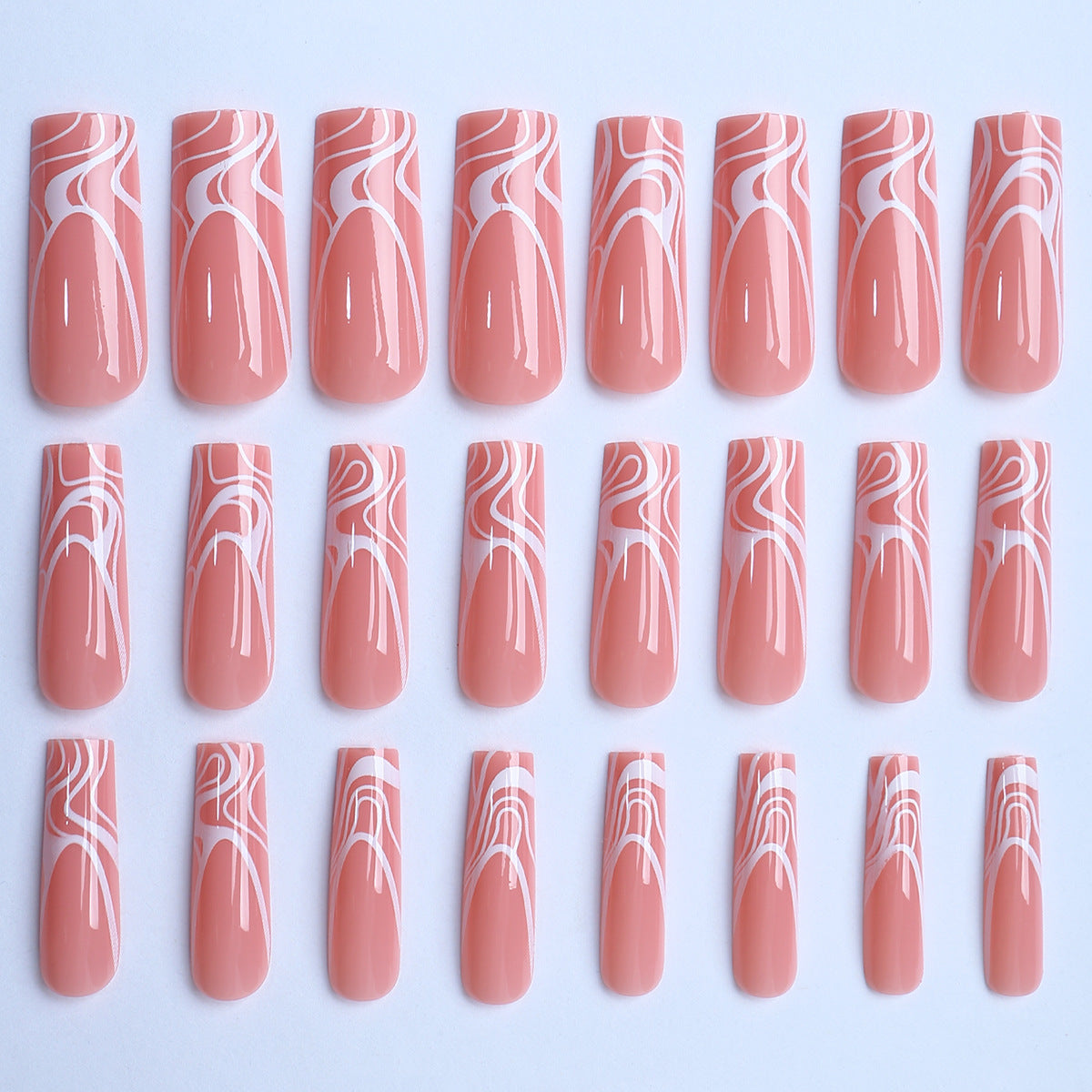 Long French Style Nail Tips, Sweet and Flattering