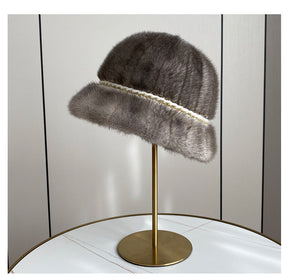 Warm Mink Fur Winter Bucket Hat - Stylish & Versatile