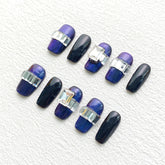 Chic Handmade Violet Hepburn Fall Nails, Stylish and Versatile Nail Patches