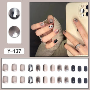 Short INS Style Nail Tips for Chic Manicures