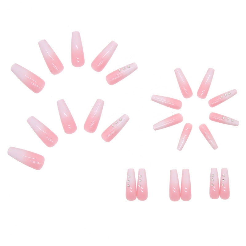 Pearl Ombre Ballet Press-On Nails - Removable