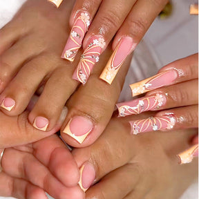 French Style Hand & Foot Nails - Romantic Pink, Whitening