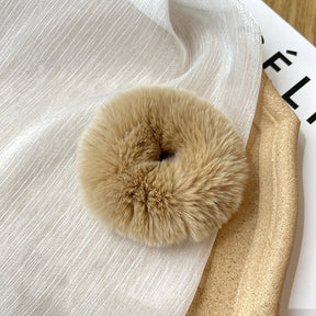 Real Rabbit Fur Hair Tie Winter Fashion Accessory