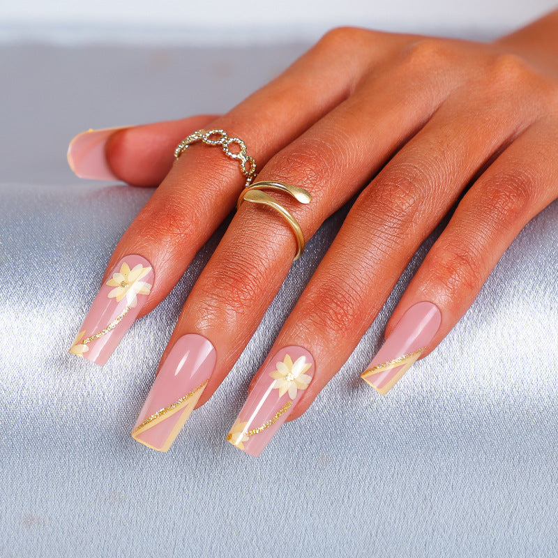 French Floral Nails with Pure Desire Style