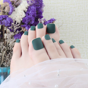 Matte Finish Toe Nail Tips Set