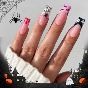 Halloween Atmosphere Bat Spider Web Ghost Nails