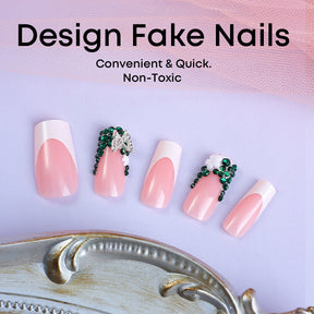 New French Handmade Pink Desire Nails