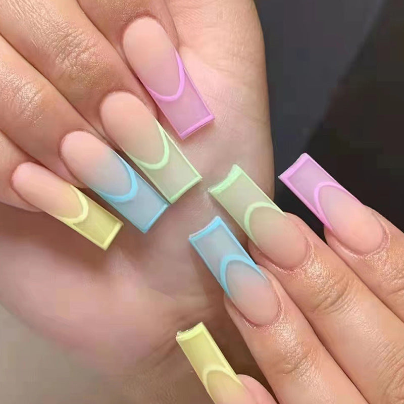 Colorful Long Ballet Detachable Nails