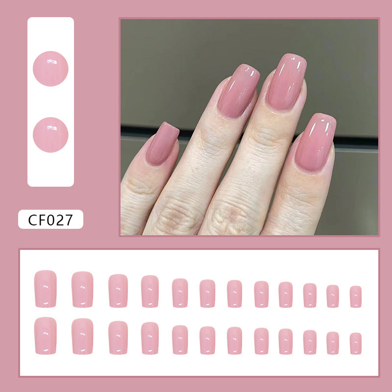 Solid Color Fall Nails: 24-Piece Removable Pink Purple Nail Wraps