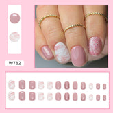 Simple Pink Ombre Shimmer Nail Stickers