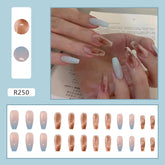 2021 Fall Ombre Press-On Ballet Nails - 2-Minute Application